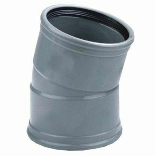 PVC bocht 15 graden 160 mm SN4 (2 x manchet)