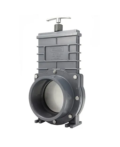 Valterra PVC schuifkraan 90 mm - 2 x lijmmof / RVS schuif