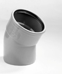 PVC bocht 30 graden 160 mm SN4 (manchet/spie)