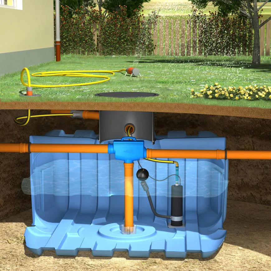 Regenwater hergebruiksysteem tuin - 5000 liter  Regenwater hergebruiksysteem tuin - 5000 liter