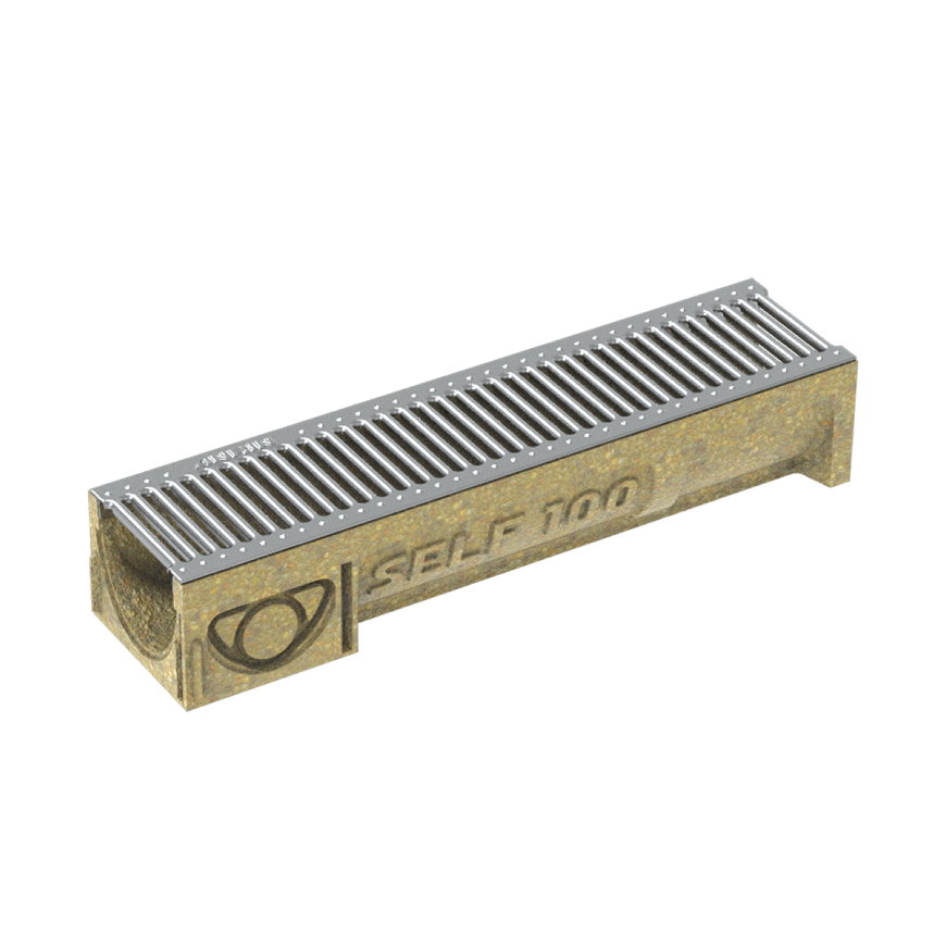 Anrin Self-100 Smart lijngoot met gegalv. sleufrooster | 50 x 12,2 x 9,6 cm