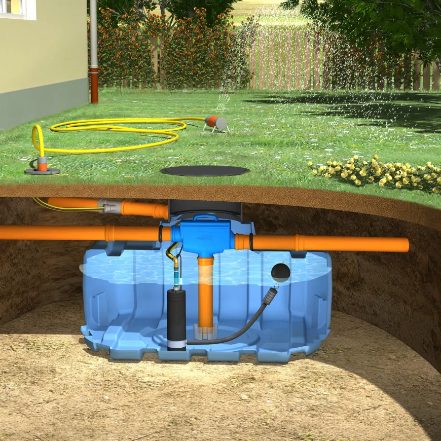 Regenwater hergebruiksysteem tuin - 1500 liter  Regenwater hergebruiksysteem tuin - 1500 liter