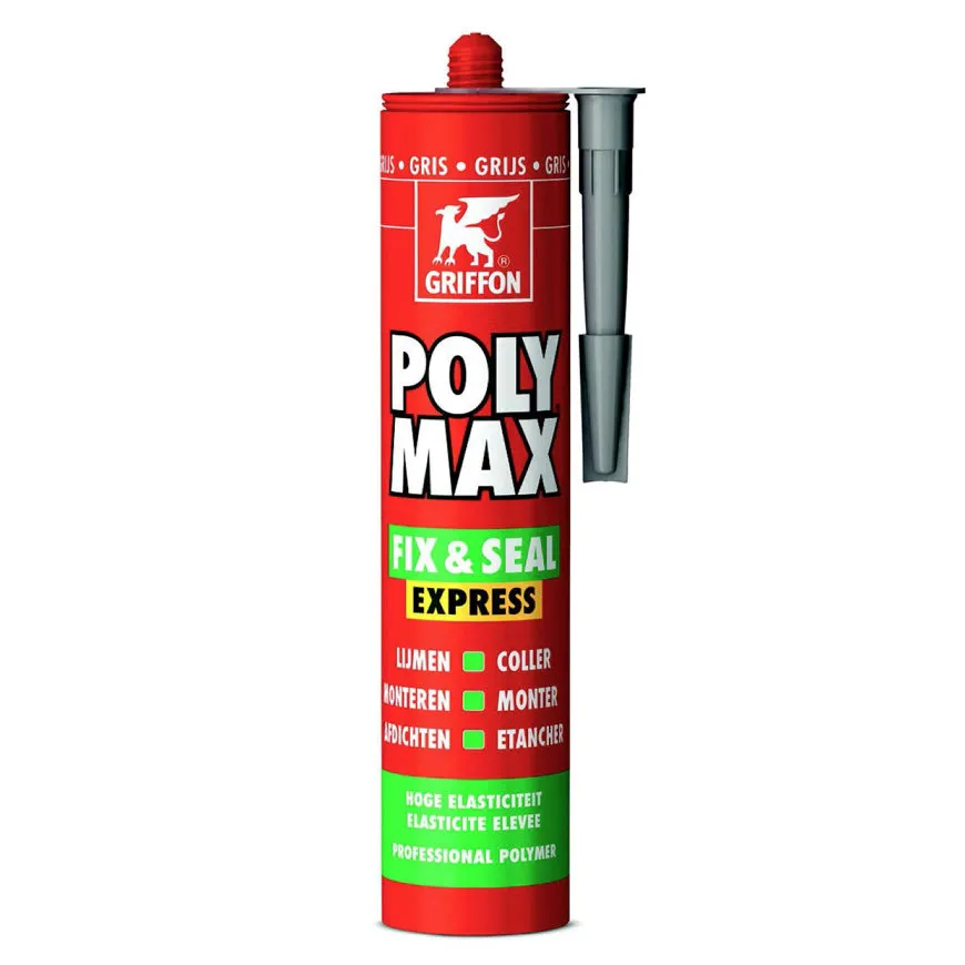 Griffon Poly Max Fix & Seal Express montagekit, grijs, 425 gr Griffon Poly Max Fix & Seal Express montagekit, grijs, 425 gr
