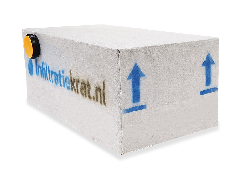 Infiltratiekrat 400 liter zwaar - 120 x 60 x 60 cm | 2 x 125 mm, ITK