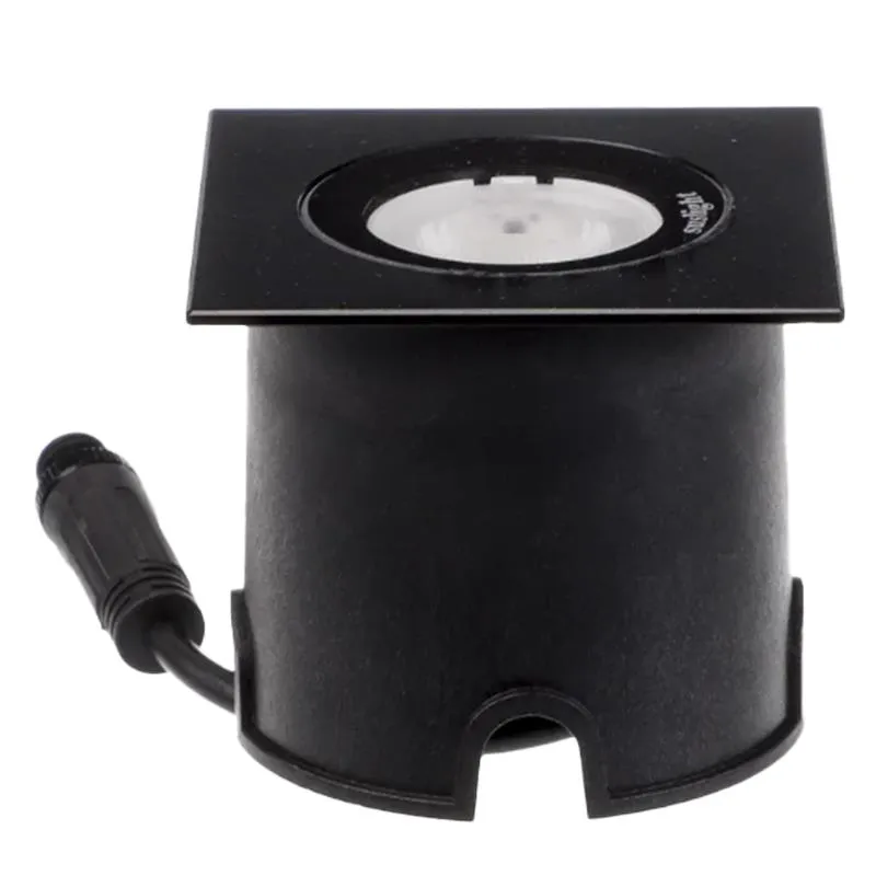 Suslight Sus Small Terra Square Black 2.5 LED grondspot 24V