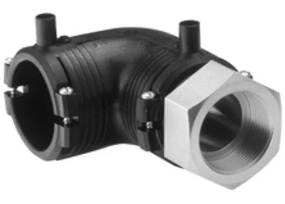 GF ELGEF elektrolas overgangsknie 63 mm x 2" - 90 graden staal bi.dr.