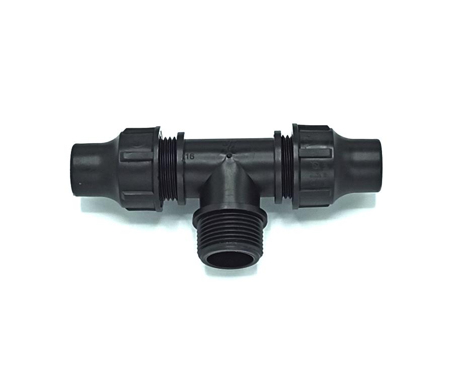 Druppelslang t-verbinder 16 x 3/4'' buitendraad Druppelslang t-verbinder 16 x 3/4'' buitendraad
