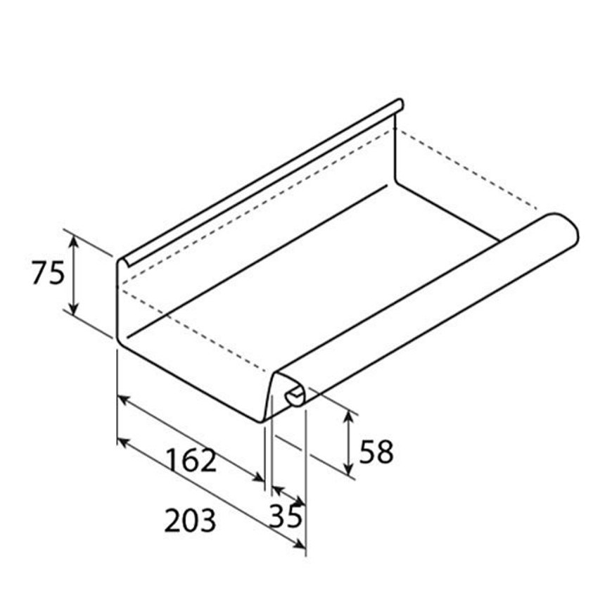 Zinken bakgoot B37, 162 mm - 3 meter, NTZ
