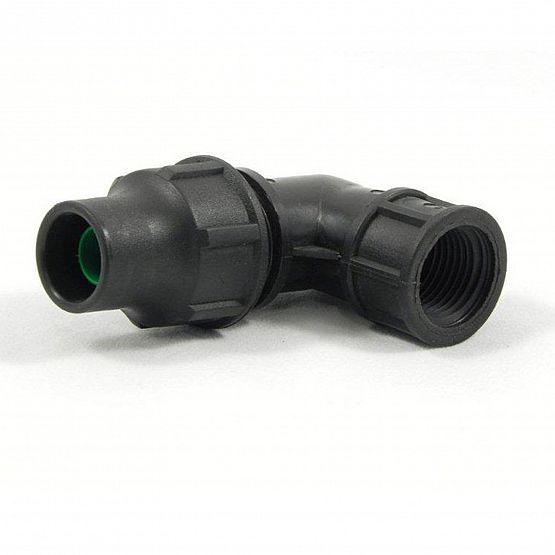 Druppelslang knie verbinder 16 mm x 1/2" binnendraad