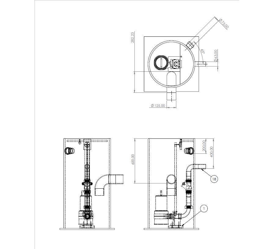 IrriTech Pompput 350 liter zonder hoogwatersginalering | ø 600 x 1200 mm
