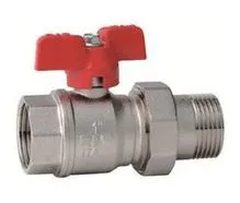 Vlinderkraan koppelbaar 1'' 1x binnen 1 x buiten