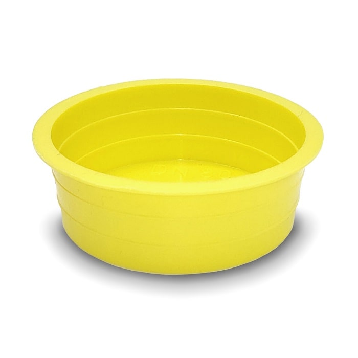 PVC speciedeksel geel 70 mm 