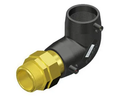 Plasson Elektrolas knie 20 mm x 1/2" - 90 graden messing bu.dr.