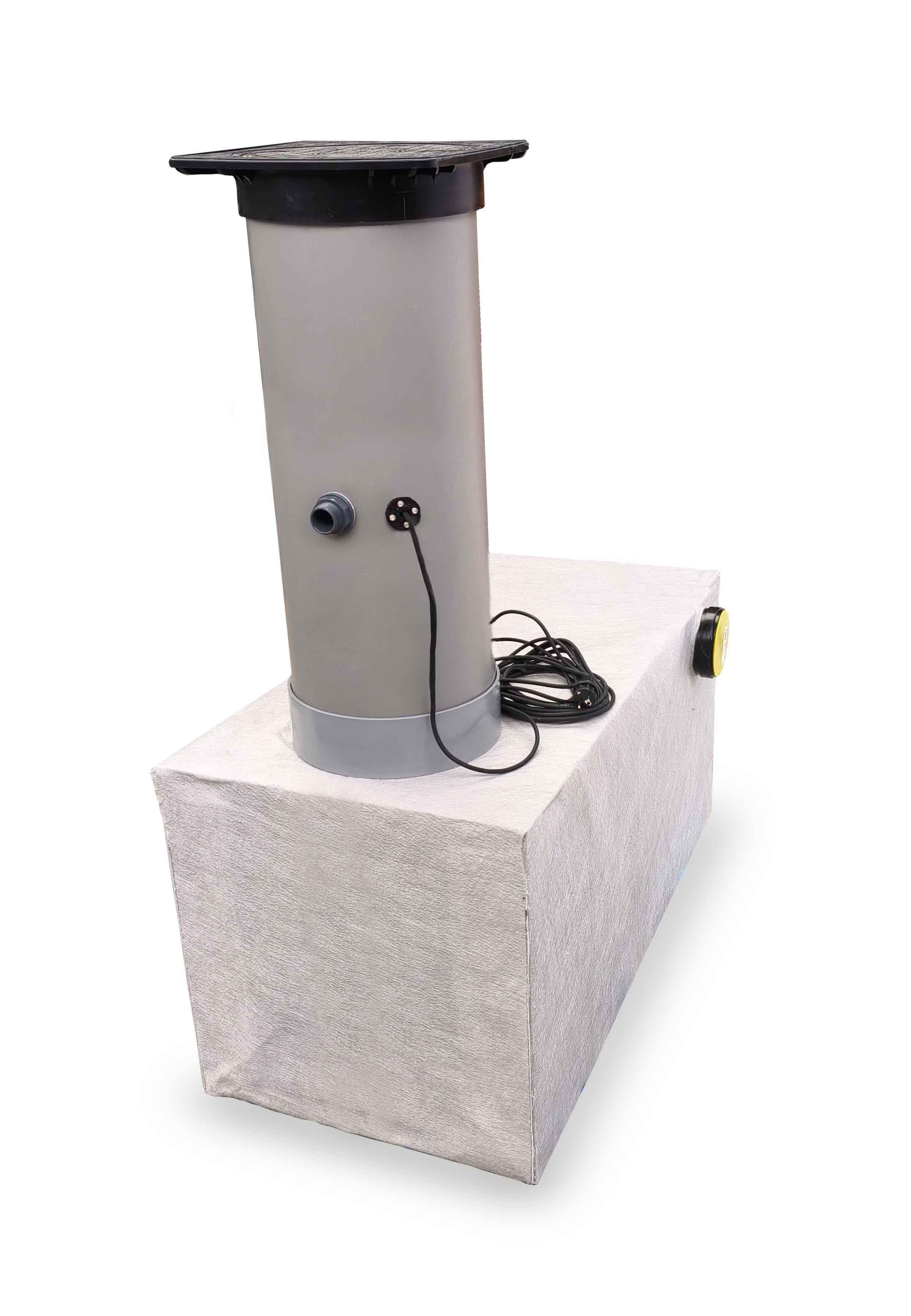 Drainage pompput 400 liter - installatiediepte op maat 120 - 140 cm