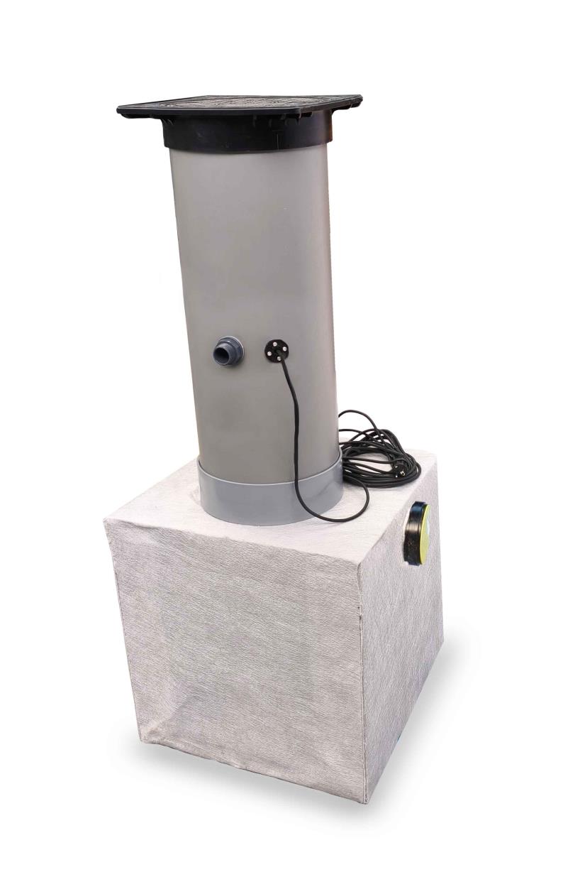 Drainage pompput 200 liter - installatiediepte op maat 130 - 160 cm