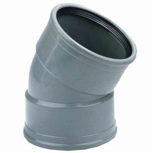 PVC bocht 30 graden 200 mm SN4 (2 x manchet)
