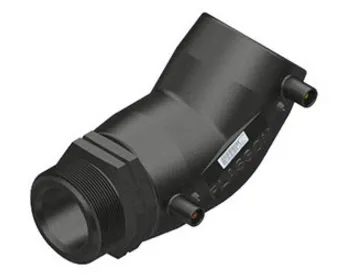 Plasson Elektrolas overgangsknie 32 mm x 1" - 45 graden voor water bu.dr.