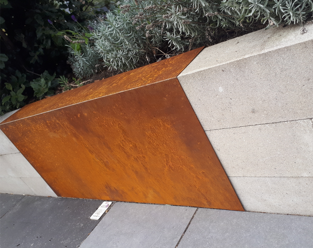 IrriTech Betotop 15-43 cortenstaal borderrand L = 2 m