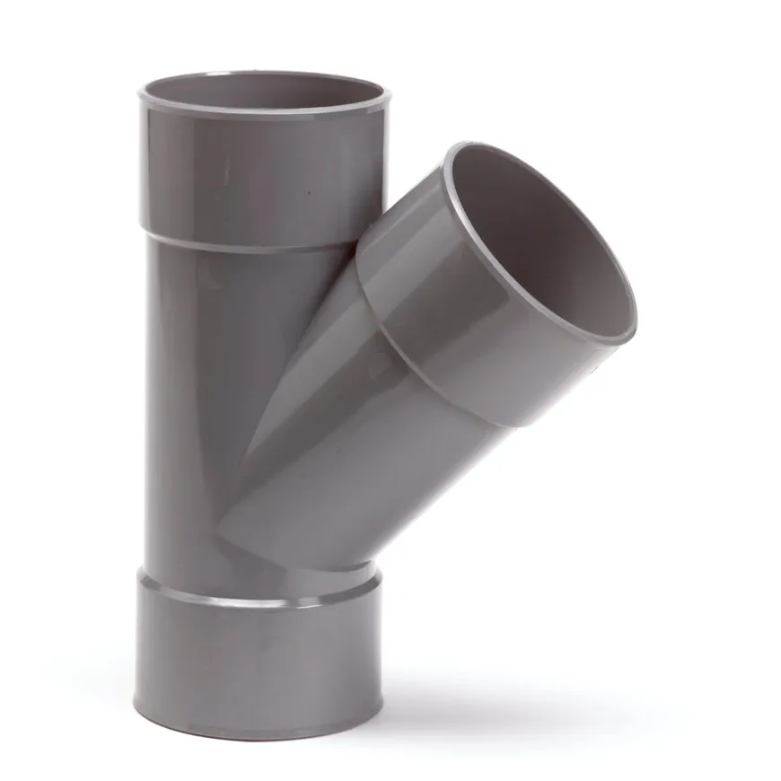 PVC T-stuk 45 graden 160 mm (mof/mof - lijm)