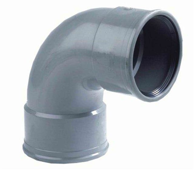 PVC bocht 88 graden 250 mm SN4 (2 x manchet)