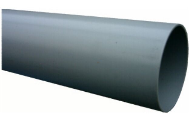 PVC afvoerbuis 200 mm SN8 grijs L = 5 m