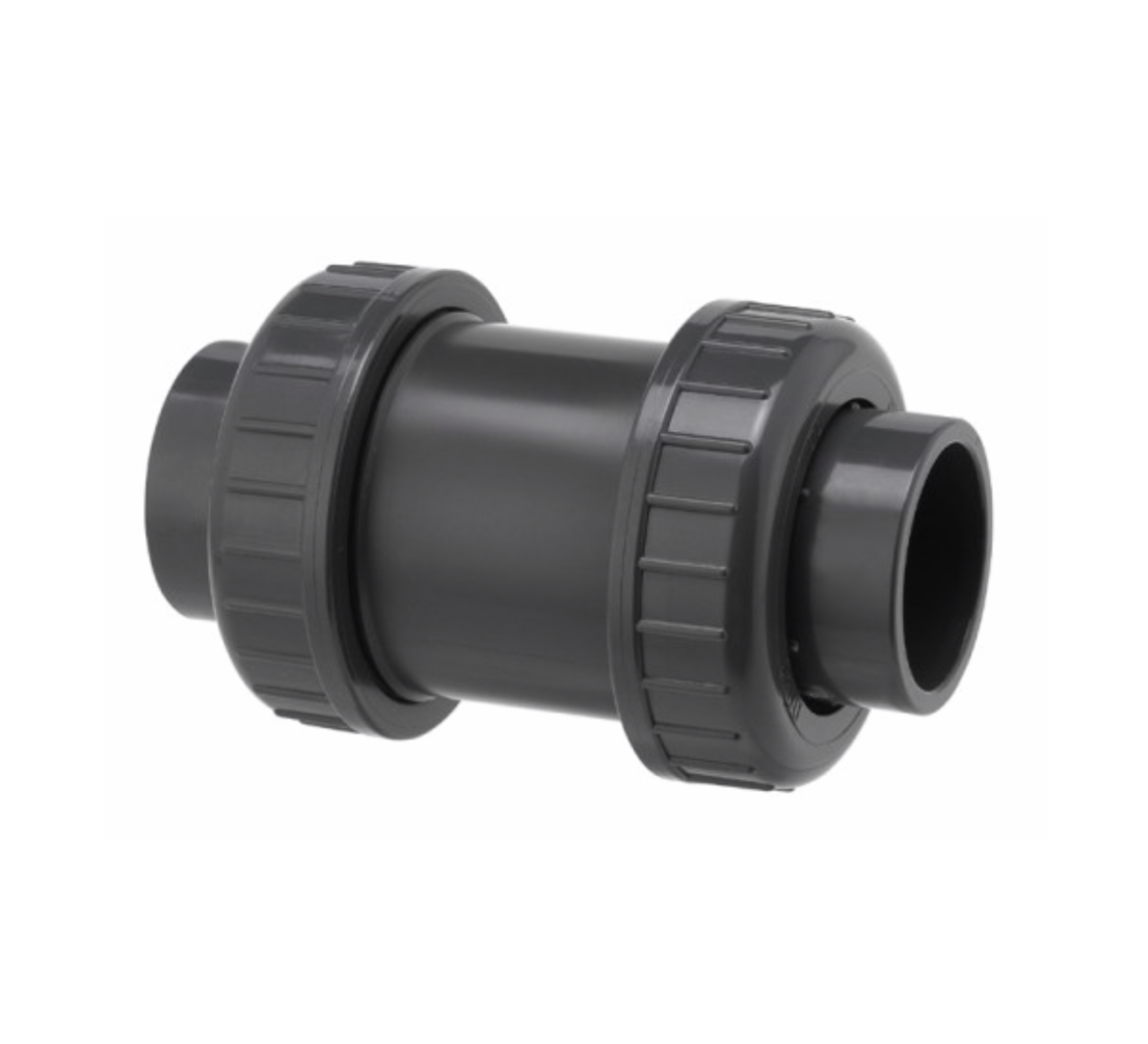 VDL PVC terugslagklep 20 mm - RVS veer / PN16