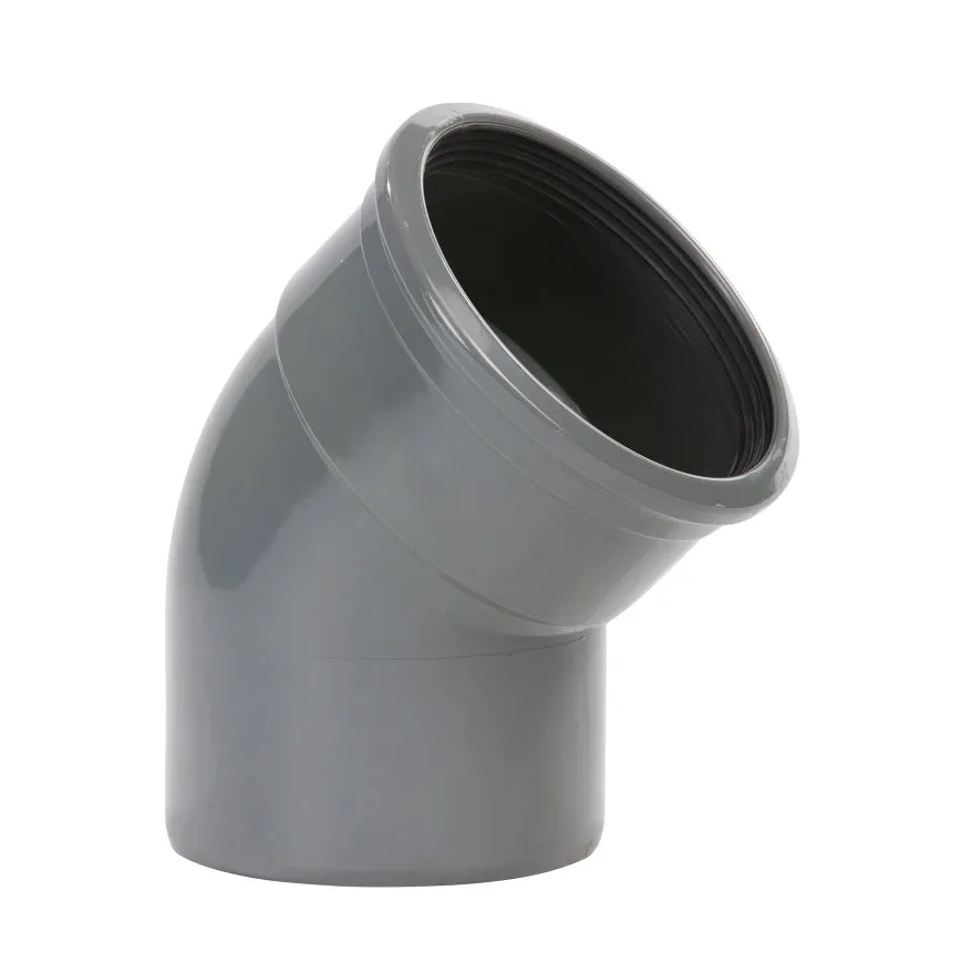 PVC bocht 45 graden 160 mm SN4 (manchet/spie)