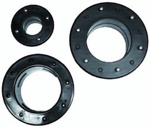 Wanddoorvoer met flens & verzinkte schroeven met tegenflens 32 mm